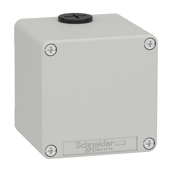 SCHNEIDER ELECTRIC - Leergehäuse XAP, Metall, grau, ohne Bohrung, 80x80x77, M20