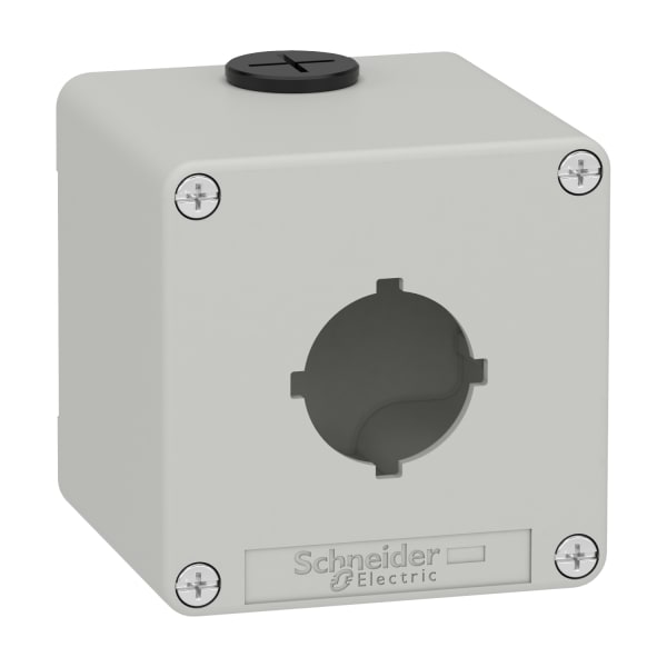 SCHNEIDER ELECTRIC - Leergehäuse XAP, Metall, grau, für 1x30mm, 80x80x77, M20