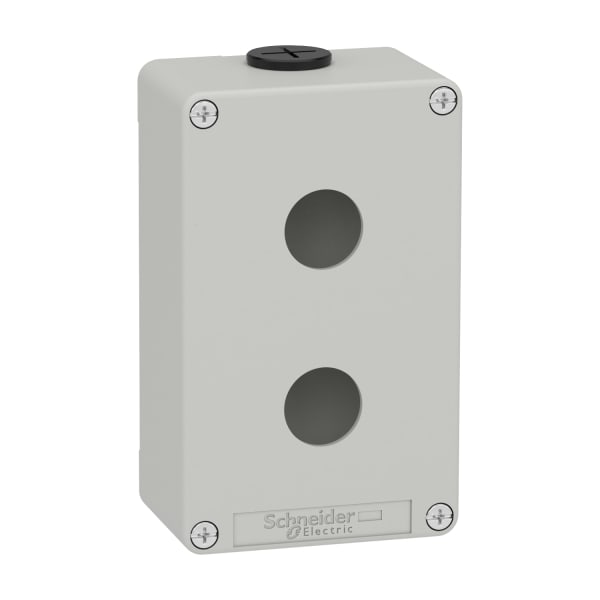 SCHNEIDER ELECTRIC - Leergehäuse XAP, Metall, grau, für 2x22mm, 80x130x51,5, M20