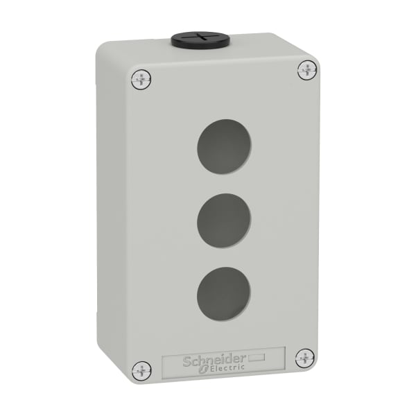 SCHNEIDER ELECTRIC - Leergehäuse XAP, Metall, grau, für 3x22mm, 80x130x51,5, M20