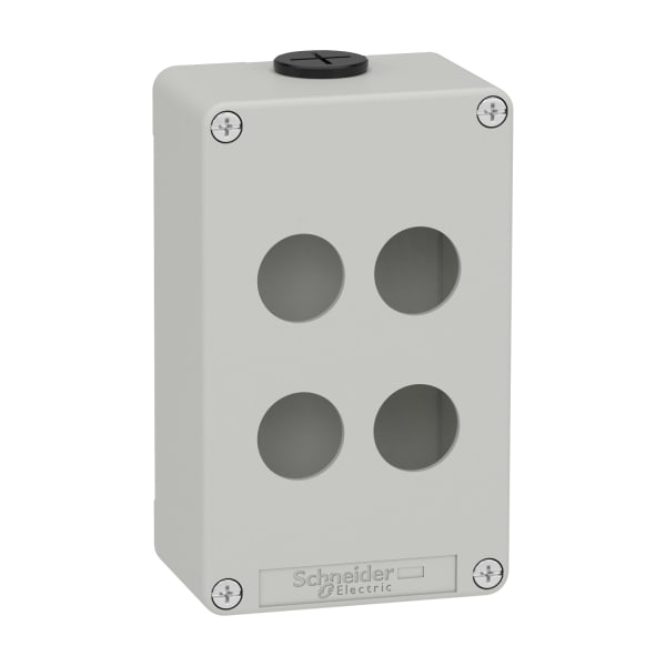 SCHNEIDER ELECTRIC - Leergehäuse XAP, Metall, grau, für 4x22mm, 80x130x51,5, M20