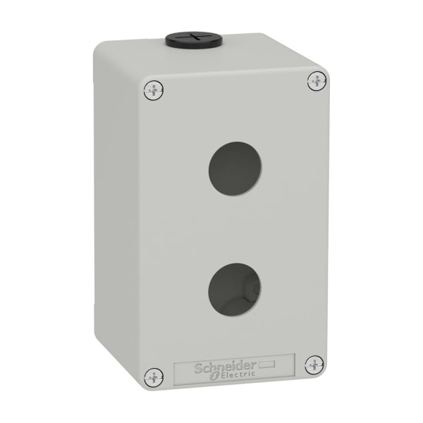 SCHNEIDER ELECTRIC - Leergehäuse XAP, Metall, grau, für 2x22mm, 80x130x77, M20