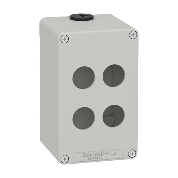 SCHNEIDER ELECTRIC - Leergehäuse XAP, Metall, grau, für 4x22mm, 80x130x77, M20