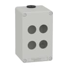 SCHNEIDER ELECTRIC - Leergehäuse XAP, Metall, grau, für 4x22mm, 80x130x77, M20