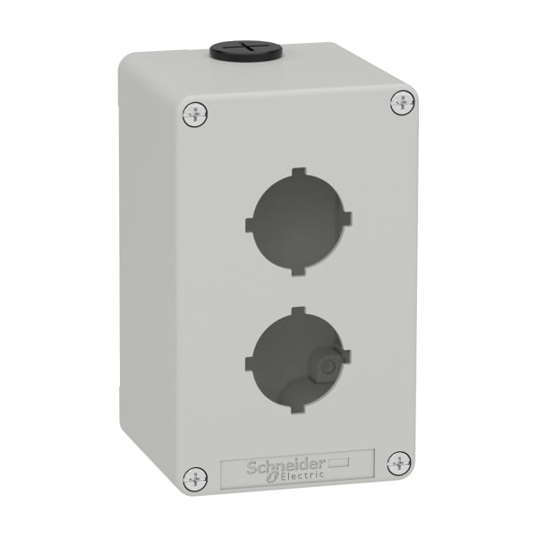 SCHNEIDER ELECTRIC - Leergehäuse XAP, Metall, grau, für 2x30mm, 80x130x77, M20