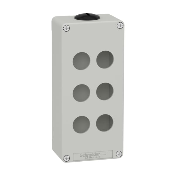 SCHNEIDER ELECTRIC - Leergehäuse XAP, Metall, grau, für 6x22mm, 80x175x51,5, M25