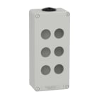 SCHNEIDER ELECTRIC - Leergehäuse XAP, Metall, grau, für 6x22mm, 80x175x51,5, M25