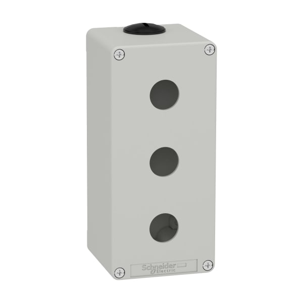 SCHNEIDER ELECTRIC - Leergehäuse XAP, Metall, grau, für 3x22mm, 80x175x77, M25