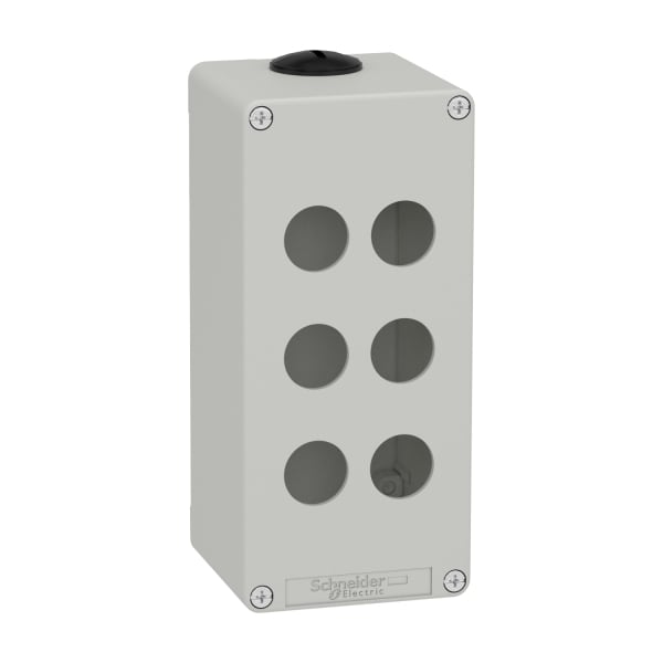 SCHNEIDER ELECTRIC - Leergehäuse XAP, Metall, grau, für 6x22mm, 80x175x77, M25