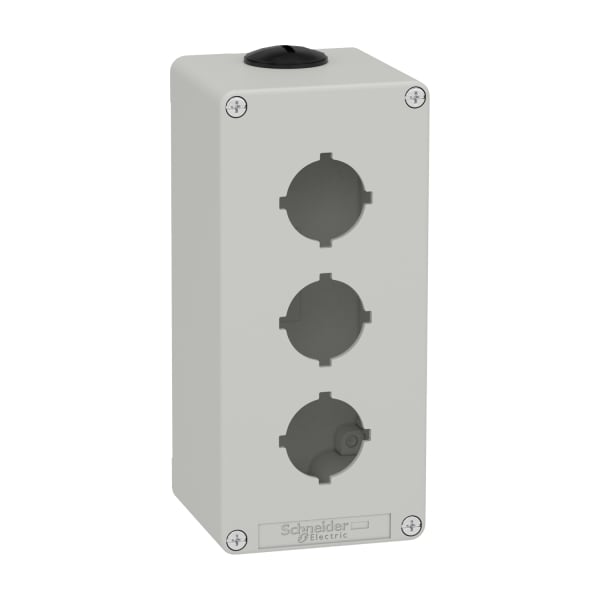 SCHNEIDER ELECTRIC - Leergehäuse XAP, Metall, grau, für 3x30mm, 80x175x77, M25