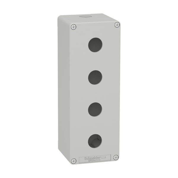 SCHNEIDER ELECTRIC - Leergehäuse XAP, Metall, grau, für 4x22mm, 80x220x77, M25