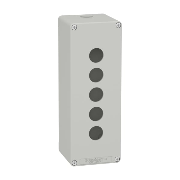 SCHNEIDER ELECTRIC - Leergehäuse XAP, Metall, grau, für 5x22mm, 80x220x77, M25
