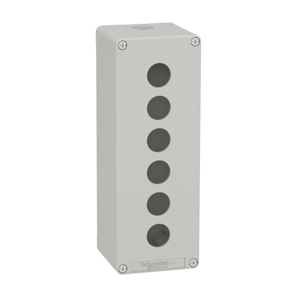 SCHNEIDER ELECTRIC - Leergehäuse XAP, Metall, grau, für 6x22mm, 80x220x77, M25