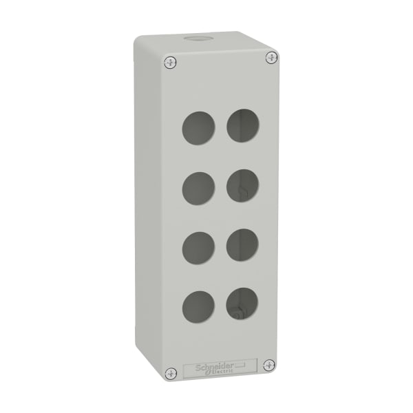SCHNEIDER ELECTRIC - Leergehäuse XAP, Metall, grau, für 8x22mm, 80x220x77, M25