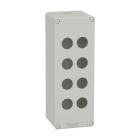 SCHNEIDER ELECTRIC - Leergehäuse XAP, Metall, grau, für 8x22mm, 80x220x77, M25