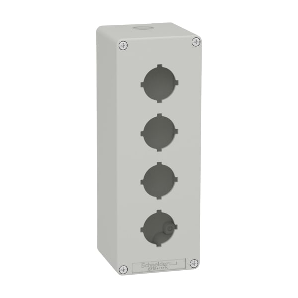 SCHNEIDER ELECTRIC - Leergehäuse XAP, Metall, grau, für 4x30mm, 80x220x77, M25
