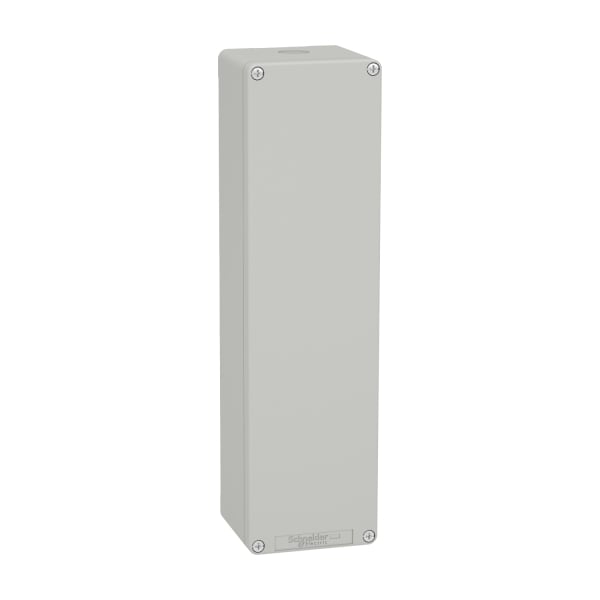 SCHNEIDER ELECTRIC - Leergehäuse XAP, Metall, grau, ohne Bohrung, 85x310x77, M32