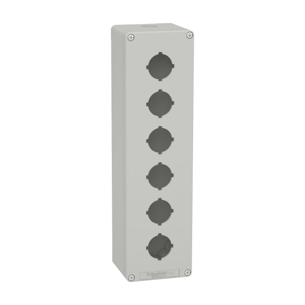 SCHNEIDER ELECTRIC - Leergehäuse XAP, Metall, grau, für 6x30mm, 80x310x77, M32