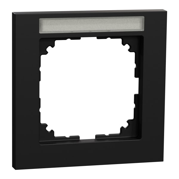 MERTEN - M-Pure-Rahmen, 1fach mit Beschriftungsträger, schwarz matt, M-Pure