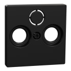 MERTEN - Zentralplatte für Antennensteckdosen, schwarz matt, System M