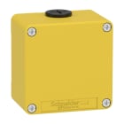 SCHNEIDER ELECTRIC - Leergehäuse XAP, Metall, gelb, für Not-Aus/Halt, ohne Bohrung, 80x80x51,5, M20