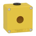 SCHNEIDER ELECTRIC - Leergehäuse XAP, Metall, gelb, für Not-Aus/Halt, für 1x22mm, 80x80x51,5, M20