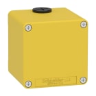 SCHNEIDER ELECTRIC - Leergehäuse XAP, Metall, gelb, für Not-Aus/Halt, ohne Bohrung, 80x80x77, M20