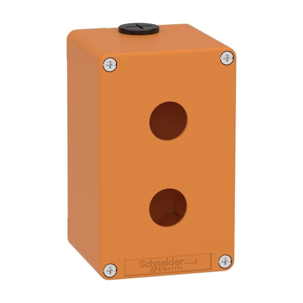 SCHNEIDER ELECTRIC - Leergehäuse XAP, Metall, orange, für 2x22mm, 80x130x77, M20