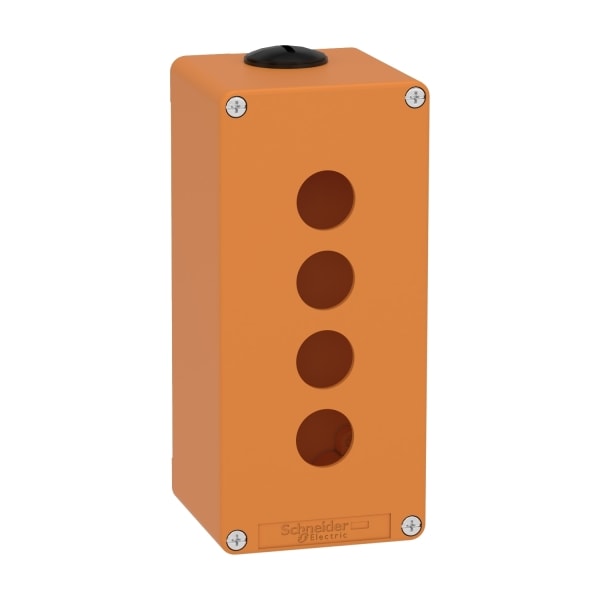 SCHNEIDER ELECTRIC - Leergehäuse XAP, Metall, orange, für 4x22mm, 80x175x77, M25