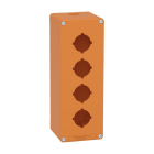 SCHNEIDER ELECTRIC - Leergehäuse XAP, Metall, orange, für 4x30mm, 80x220x77, M25