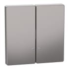 MERTEN - Doppelwippe mit Kontrollfenster, Nickelmetallic, System Design