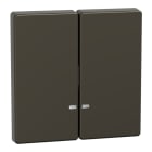 MERTEN - Doppelwippe mit Kontrollfenster, Moccametallic, System Design
