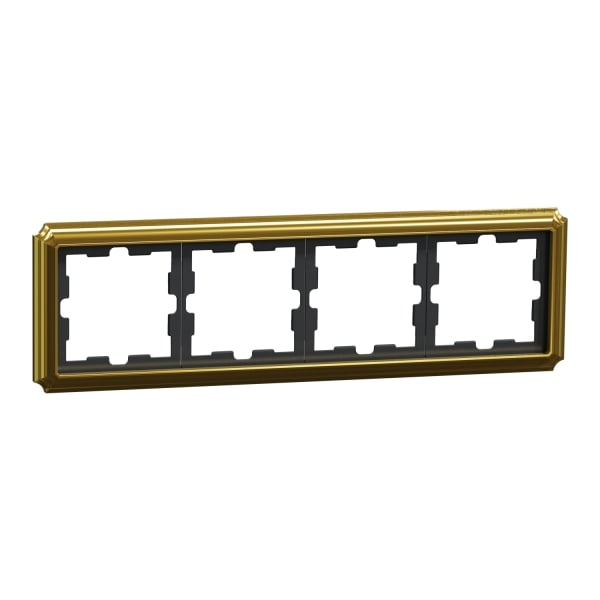 MERTEN - D-Antik Metallrahmen, 4-fach, 24k gold