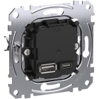 MERTEN - USB Ladestation-Einsatz Typ A+C, Power-Delivery-Technologie, 45W Ladeleistung