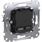 MERTEN - USB Ladestation-Einsatz Typ 1x USB C, Power-Delivery-Technologie, 65W Ladeleistung