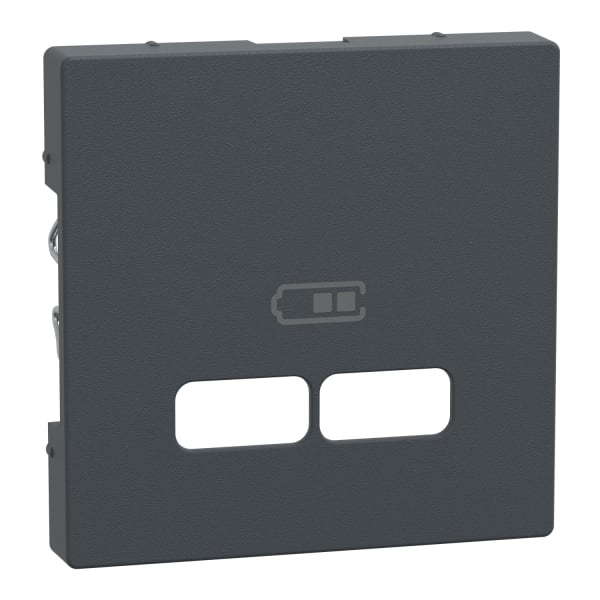 MERTEN - Zentralplatte für USB Ladestation-Einsatz, anthrazit, System M