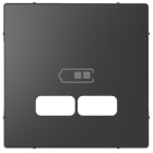 MERTEN - Zentralplatte für USB Ladestation-Einsatz, Anthrazit, System Design