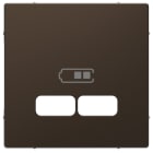 MERTEN - Zentralplatte für USB Ladestation-Einsatz, Moccametallic, System Design