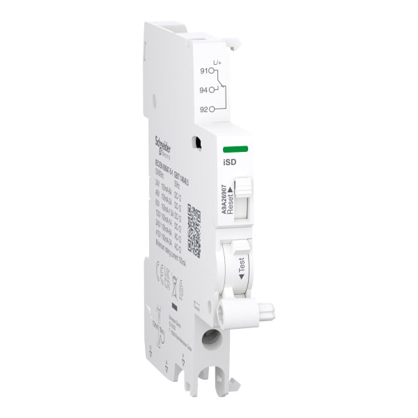 SCHNEIDER ELECTRIC - Hilfskontakt, Fernmeldes., Acti9, iSD, 1 Wechsler, 100mA bis 6A,Anschluss unten