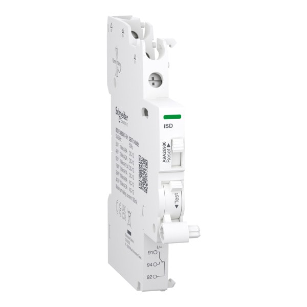 SCHNEIDER ELECTRIC - Hilfskontakt, Fernmeldes., Acti9, iSD, 1 Wechsler, 100mA bis 6A, Anschluss unten