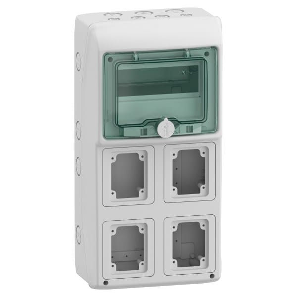 SCHNEIDER ELECTRIC - Kaedra-Gehäuse - für Steckdosen - 236 x 460 mm - 8 Module - 4 Öffnungen