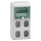 SCHNEIDER ELECTRIC - Kaedra-Gehäuse - für Steckdosen - 236 x 460 mm - 8 Module - 4 Öffnungen