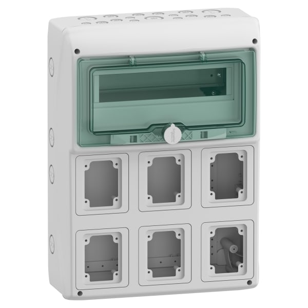 SCHNEIDER ELECTRIC - Kaedra-Gehäuse, für Steckdosen, 340x460mm, 13 Module, 6 Öffnungen