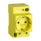 SCHNEIDER ELECTRIC - Gelbe Steckdose iPC, DIN-Schienen Montage, 16A, VDE, Breite 45mm