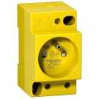 SCHNEIDER ELECTRIC - Gelbe Steckdose iPC, 16A, DIN-Schiene, franz. Ausführung NF, Breite 45mm