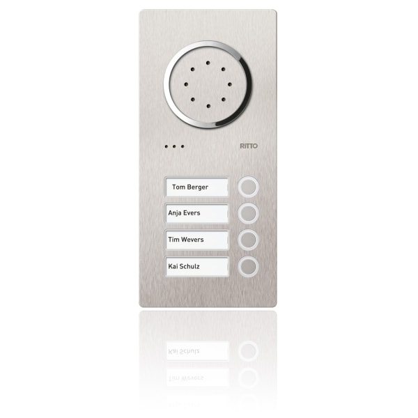 SCHNEIDER ELECTRIC - Acero Edelstahl-Türstation Audio, 4 WE, Audio, Edelstahl