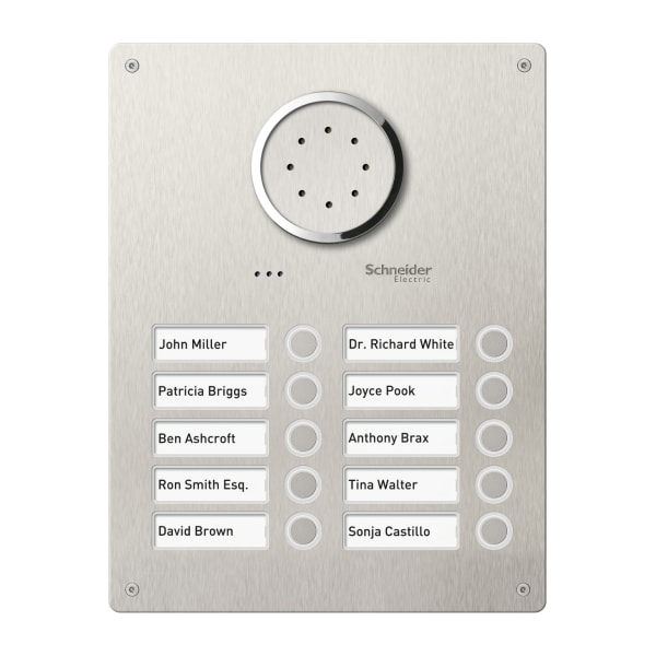 SCHNEIDER ELECTRIC - Acero Edelstahl-Türstation Audio, 10 WE, Audio, Edelstahl