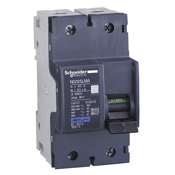 SCHNEIDER ELECTRIC - Leistungsschalter NG125LMA, 2P, 16A, MA Charakteristik