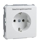 SCHNEIDER ELECTRIC - Steckdose bedruck Geschirrschpüler 16A FASHION/RIVA/SCALA Steckklemme reinweiß