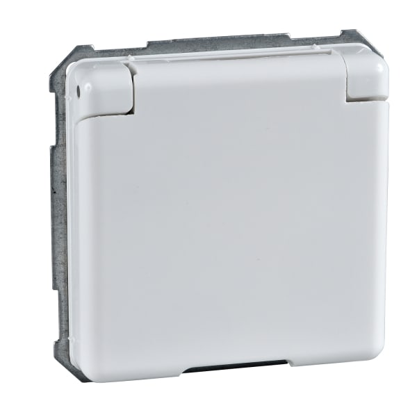 SCHNEIDER ELECTRIC - Steckdose MSK Klappdeckel 16A FASHION/RIVA/SCALA Steckklemme reinweiß